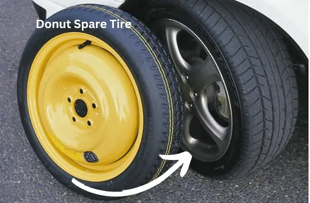 donut spare tire with stock tire